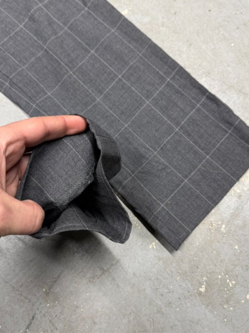Beauty&Youth United Arrows 100% Wool Pants Windowpane Trousers Grey Medium - Picture 8 of 10